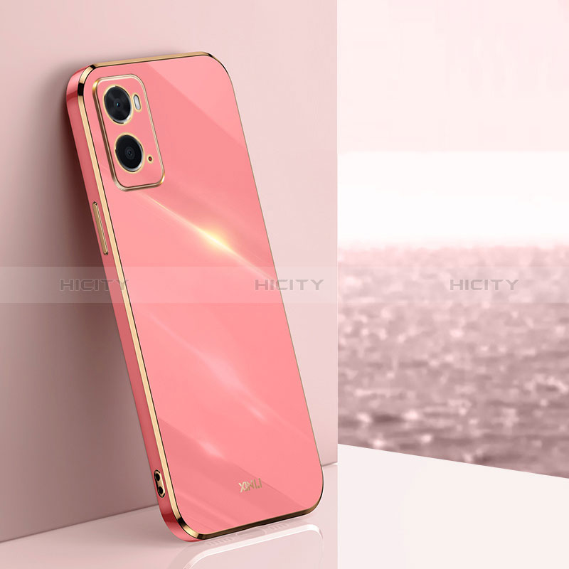 Silikon Hülle Handyhülle Ultra Dünn Flexible Schutzhülle Tasche XL1 für Oppo A76 Pink Plus