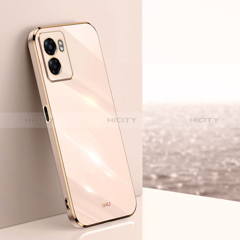 Silikon Hülle Handyhülle Ultra Dünn Flexible Schutzhülle Tasche XL1 für Oppo A77 4G Gold