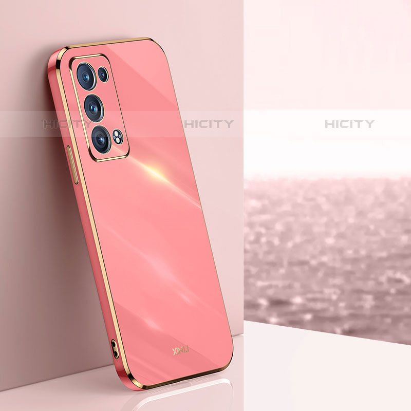 Silikon Hülle Handyhülle Ultra Dünn Flexible Schutzhülle Tasche XL1 für Oppo Reno6 Pro 5G Pink