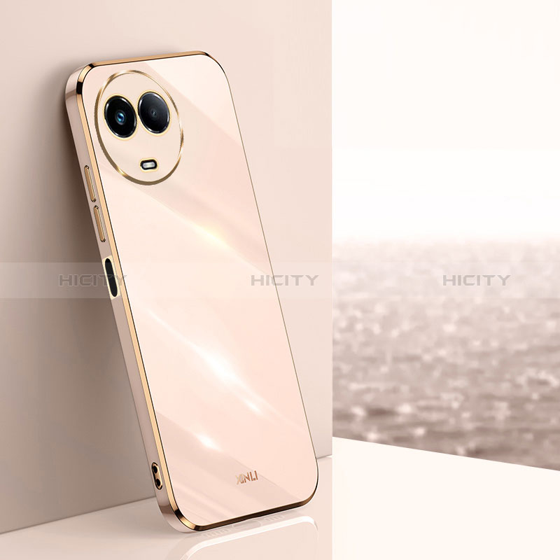 Silikon Hülle Handyhülle Ultra Dünn Flexible Schutzhülle Tasche XL1 für Realme 11 5G Rosegold Plus