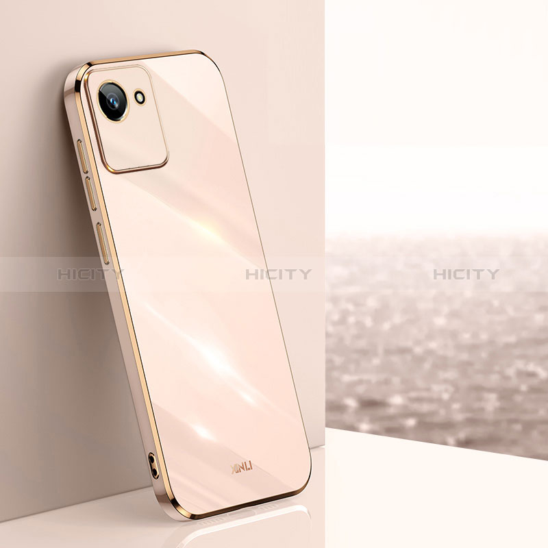 Silikon Hülle Handyhülle Ultra Dünn Flexible Schutzhülle Tasche XL1 für Realme C30 Rosegold