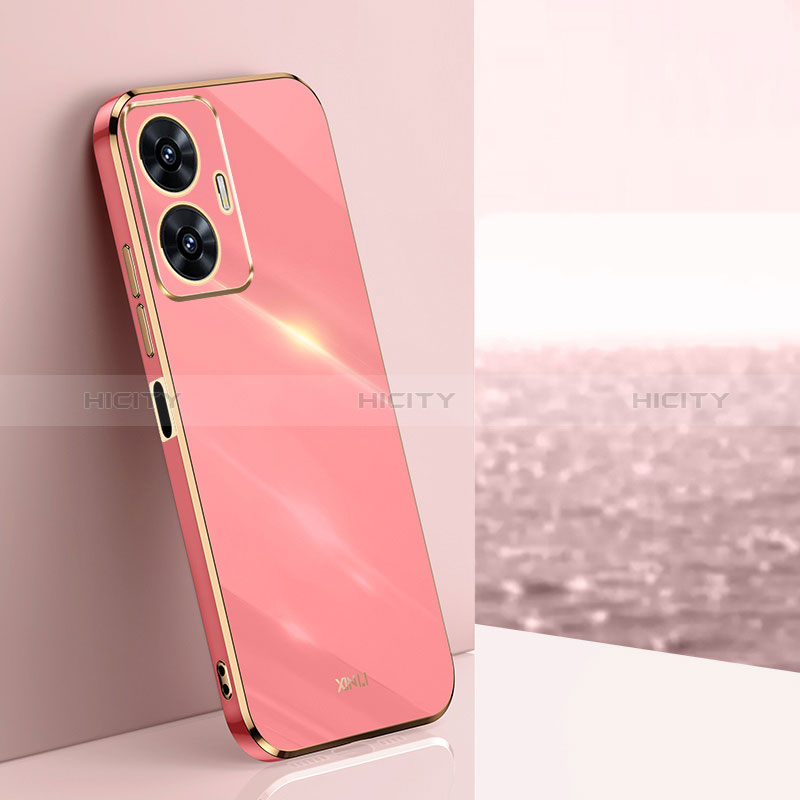 Silikon Hülle Handyhülle Ultra Dünn Flexible Schutzhülle Tasche XL1 für Realme C55 Pink