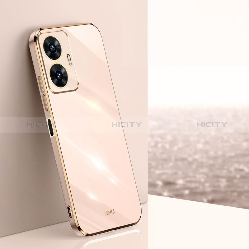 Silikon Hülle Handyhülle Ultra Dünn Flexible Schutzhülle Tasche XL1 für Realme C55 Rosegold Plus