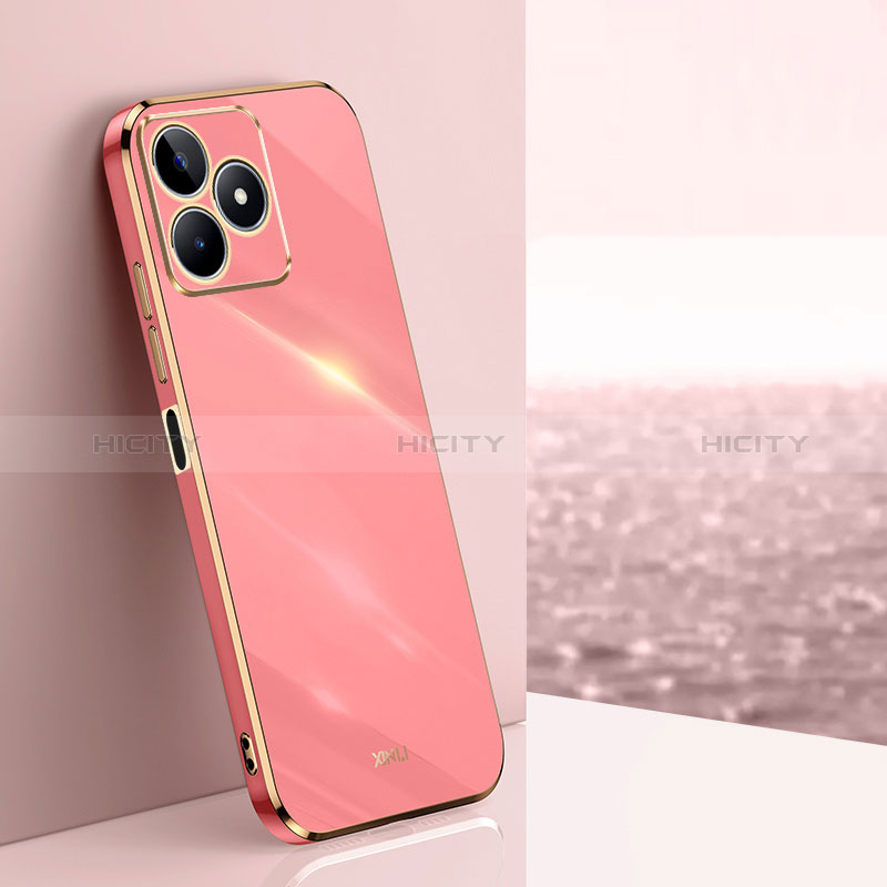 Silikon Hülle Handyhülle Ultra Dünn Flexible Schutzhülle Tasche XL1 für Realme C67 Pink Plus