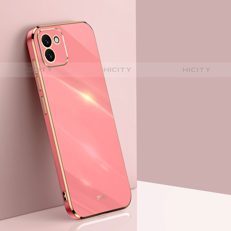 Silikon Hülle Handyhülle Ultra Dünn Flexible Schutzhülle Tasche XL1 für Samsung Galaxy A03 Pink Plus