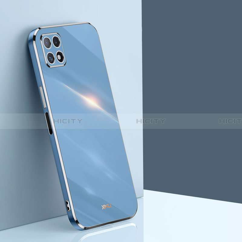 Silikon Hülle Handyhülle Ultra Dünn Flexible Schutzhülle Tasche XL1 für Samsung Galaxy A22 5G Blau