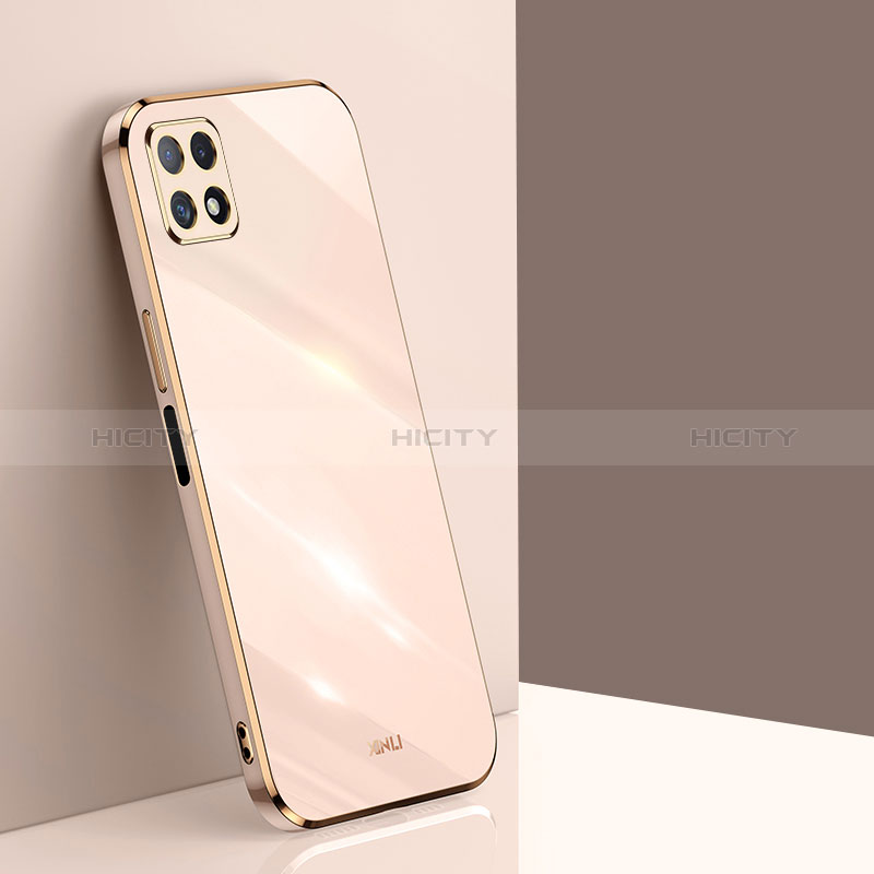 Silikon Hülle Handyhülle Ultra Dünn Flexible Schutzhülle Tasche XL1 für Samsung Galaxy A22s 5G Gold Plus