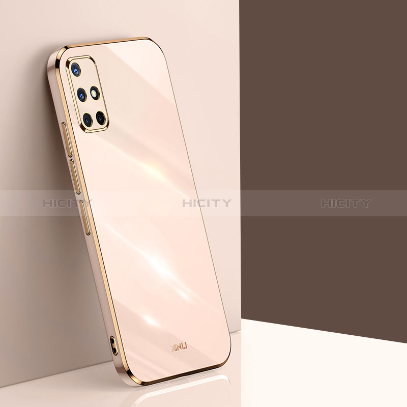 Silikon Hülle Handyhülle Ultra Dünn Flexible Schutzhülle Tasche XL1 für Samsung Galaxy A71 4G A715 Gold