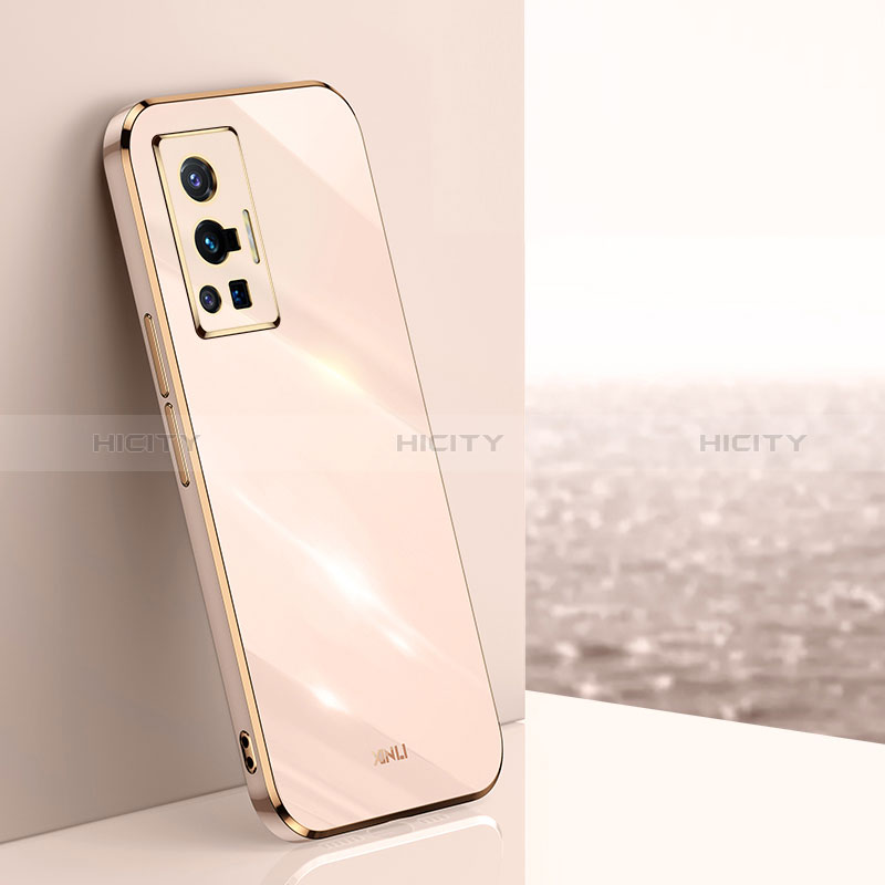 Silikon Hülle Handyhülle Ultra Dünn Flexible Schutzhülle Tasche XL1 für Vivo X70 Pro 5G Gold