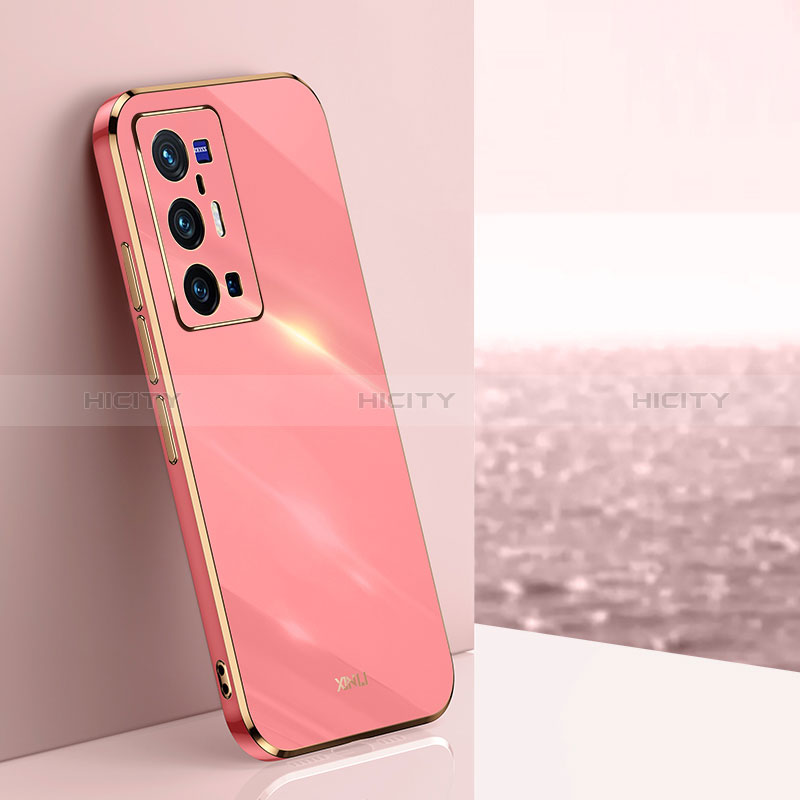 Silikon Hülle Handyhülle Ultra Dünn Flexible Schutzhülle Tasche XL1 für Vivo X70 Pro+ Plus 5G Pink Plus