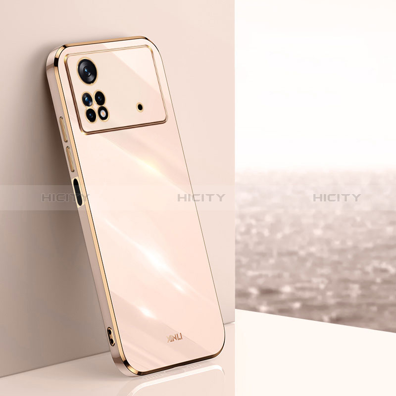 Silikon Hülle Handyhülle Ultra Dünn Flexible Schutzhülle Tasche XL1 für Xiaomi Poco M4 Pro 4G Gold