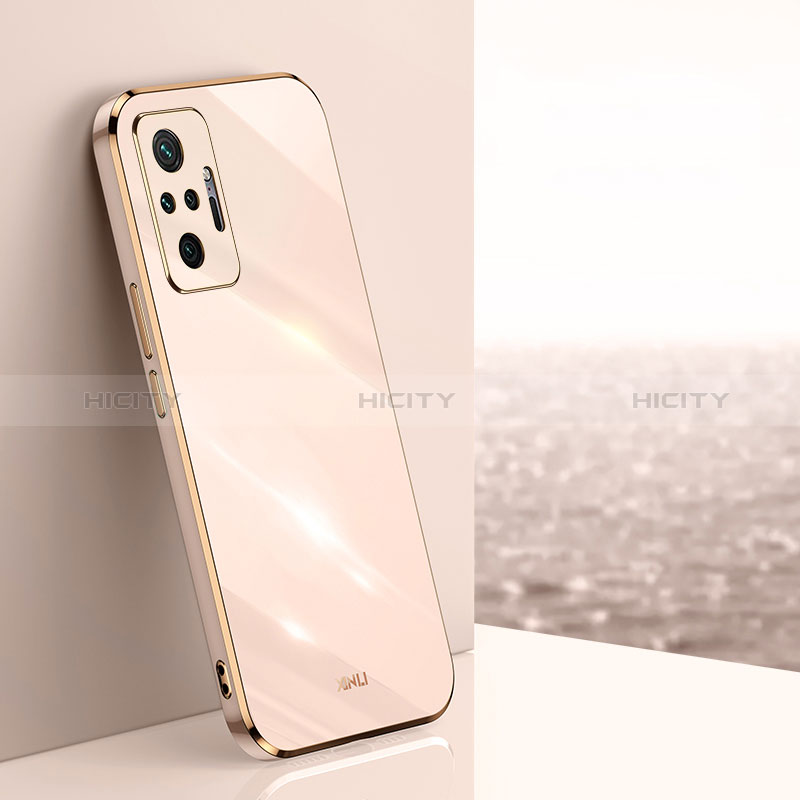 Silikon Hülle Handyhülle Ultra Dünn Flexible Schutzhülle Tasche XL1 für Xiaomi Redmi Note 10 Pro 4G Gold