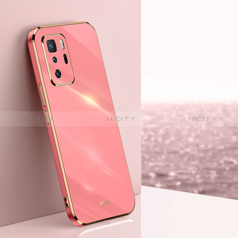 Silikon Hülle Handyhülle Ultra Dünn Flexible Schutzhülle Tasche XL1 für Xiaomi Redmi Note 10 Pro 5G Pink