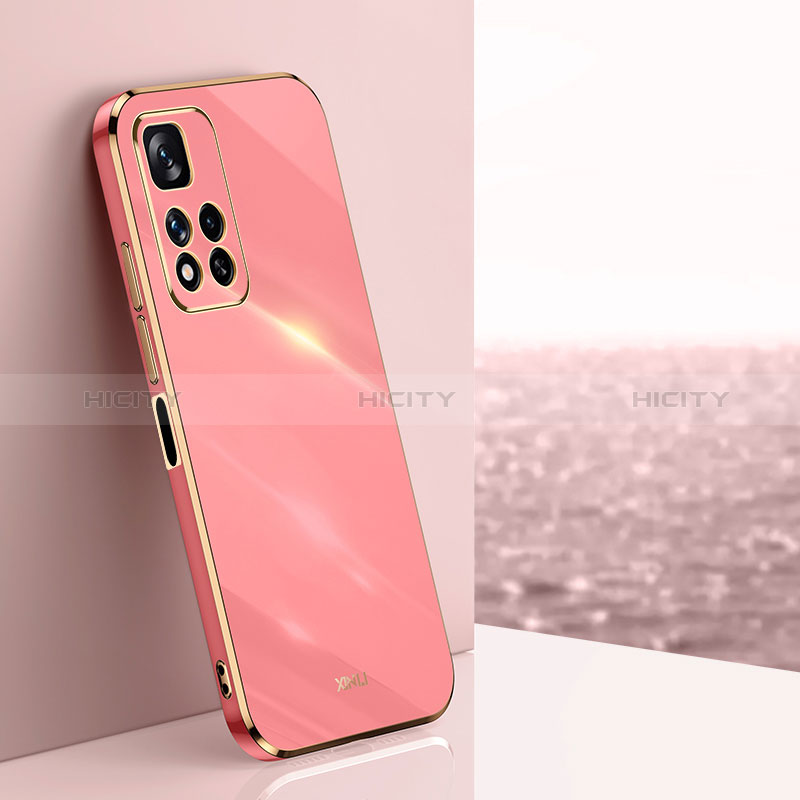 Silikon Hülle Handyhülle Ultra Dünn Flexible Schutzhülle Tasche XL1 für Xiaomi Redmi Note 11 Pro+ Plus 5G Pink Plus