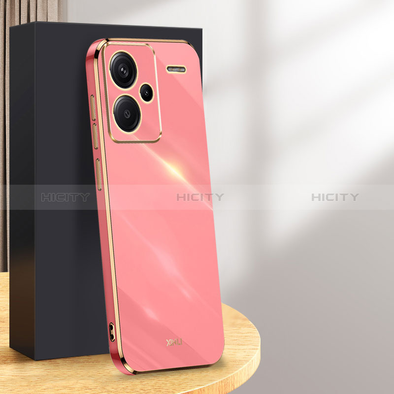 Silikon Hülle Handyhülle Ultra Dünn Flexible Schutzhülle Tasche XL1 für Xiaomi Redmi Note 13 Pro+ Plus 5G Pink Plus