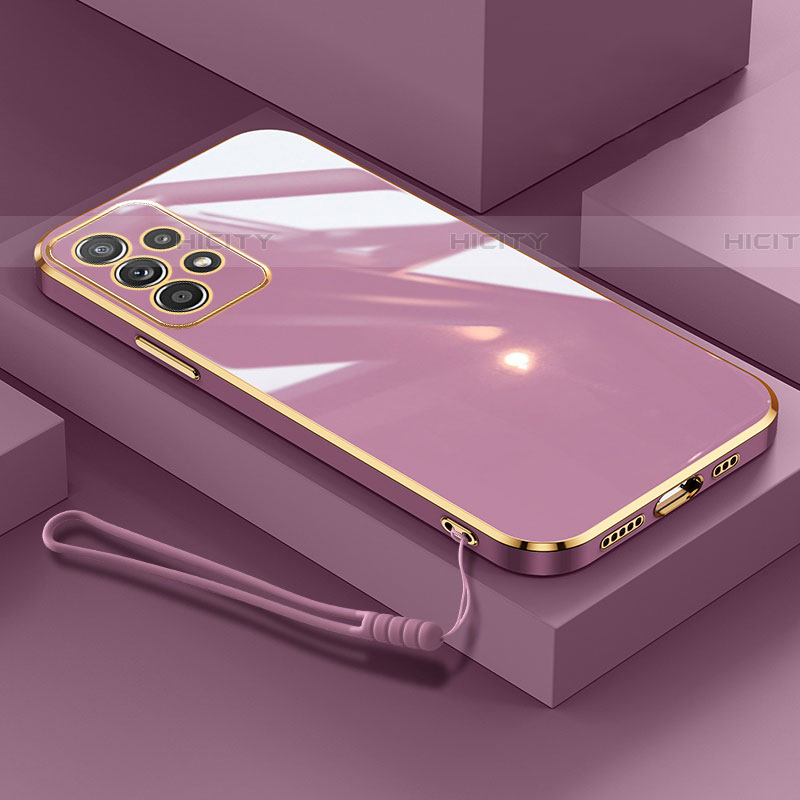 Silikon Hülle Handyhülle Ultra Dünn Flexible Schutzhülle Tasche XL2 für Samsung Galaxy A33 5G Violett