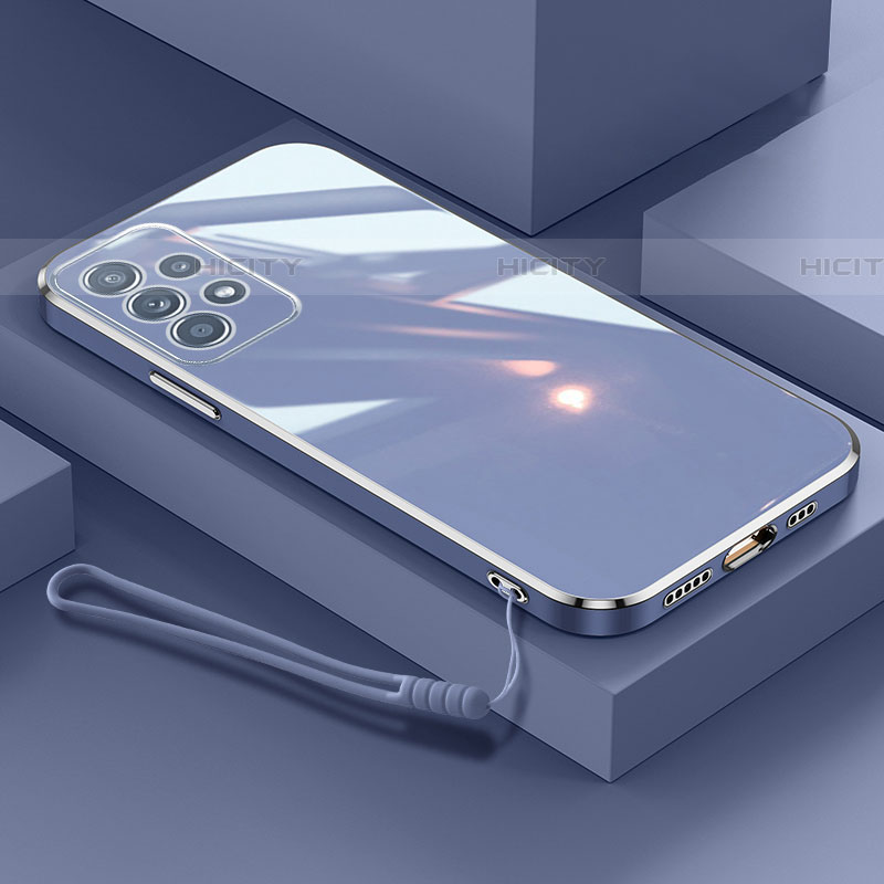 Silikon Hülle Handyhülle Ultra Dünn Flexible Schutzhülle Tasche XL3 für Samsung Galaxy A72 4G Lavendel Grau Plus