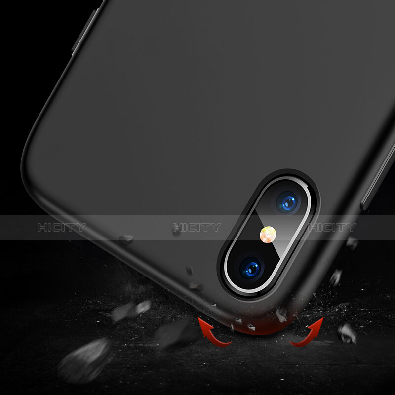 Silikon Hülle Handyhülle Ultra Dünn Schutzhülle 360 Grad für Apple iPhone X Schwarz