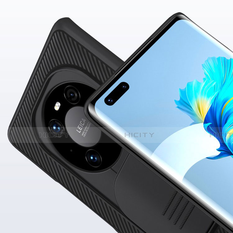 Silikon Hülle Handyhülle Ultra Dünn Schutzhülle 360 Grad Ganzkörper D01 für Huawei Mate 40 Pro Schwarz