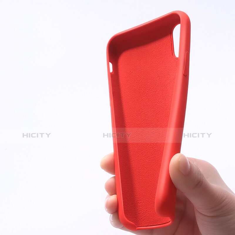 Silikon Hülle Handyhülle Ultra Dünn Schutzhülle 360 Grad M02 für Apple iPhone X Rot