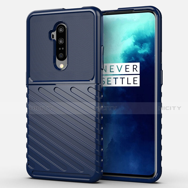 Silikon Hülle Handyhülle Ultra Dünn Schutzhülle 360 Grad Tasche A01 für OnePlus 7T Pro 5G Blau