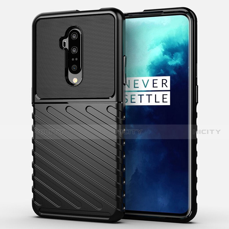 Silikon Hülle Handyhülle Ultra Dünn Schutzhülle 360 Grad Tasche A01 für OnePlus 7T Pro 5G Schwarz