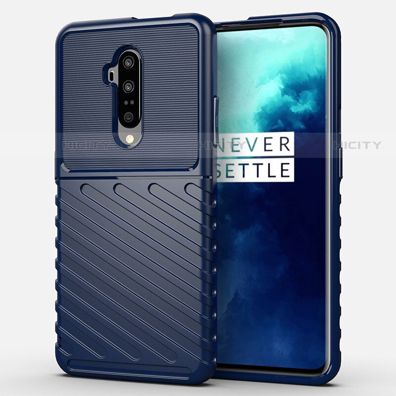 Silikon Hülle Handyhülle Ultra Dünn Schutzhülle 360 Grad Tasche A01 für OnePlus 7T Pro Blau