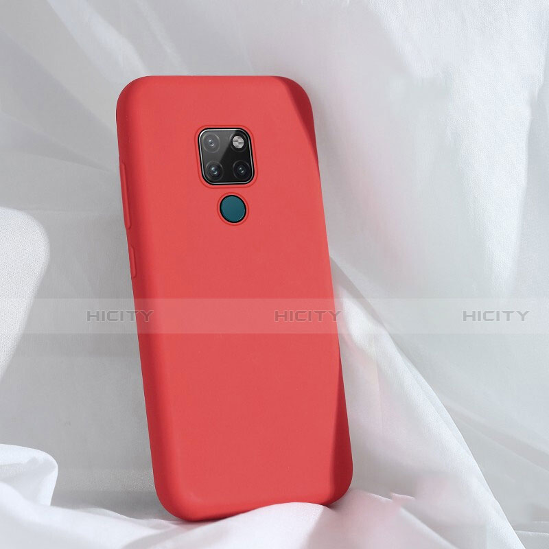 Silikon Hülle Handyhülle Ultra Dünn Schutzhülle 360 Grad Tasche C01 für Huawei Mate 20 Rot