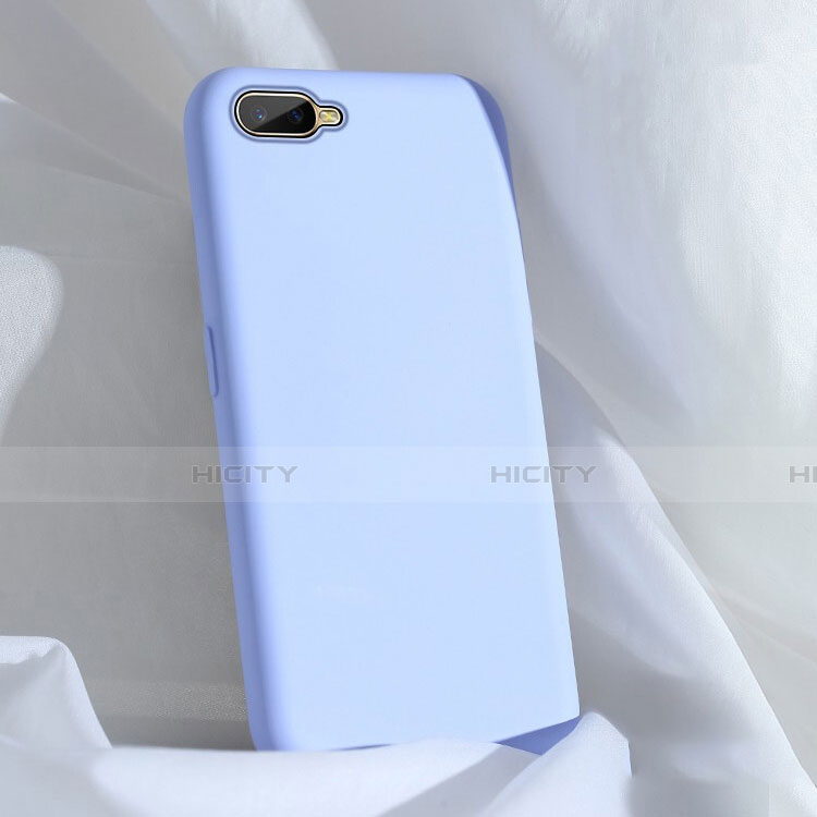 Silikon Hülle Handyhülle Ultra Dünn Schutzhülle 360 Grad Tasche C01 für Oppo K1 Hellblau