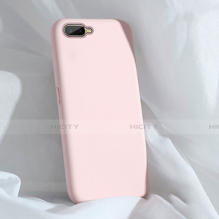 Silikon Hülle Handyhülle Ultra Dünn Schutzhülle 360 Grad Tasche C01 für Oppo K1 Rosa