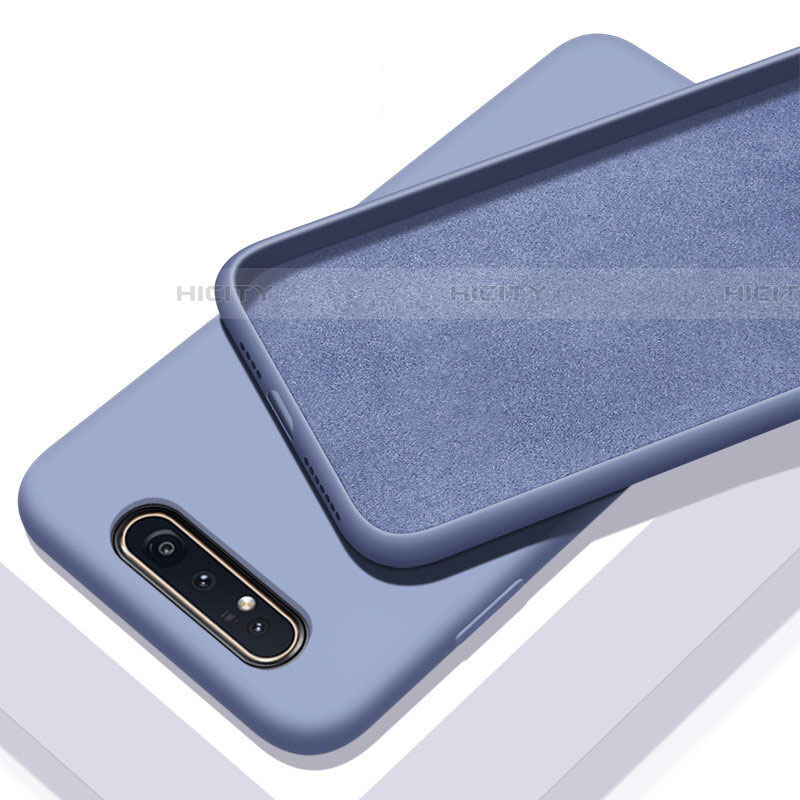 Silikon Hülle Handyhülle Ultra Dünn Schutzhülle 360 Grad Tasche C01 für Samsung Galaxy A80 Violett Plus