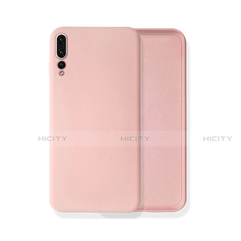 Silikon Hülle Handyhülle Ultra Dünn Schutzhülle 360 Grad Tasche C02 für Huawei P20 Pro Rosa