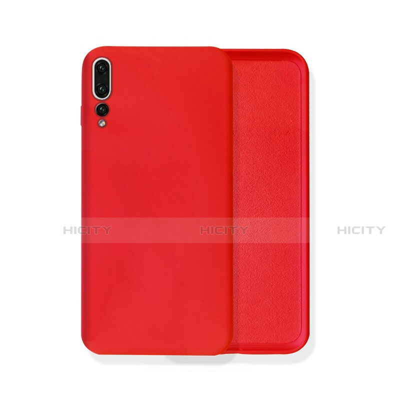 Silikon Hülle Handyhülle Ultra Dünn Schutzhülle 360 Grad Tasche C02 für Huawei P20 Pro Rot