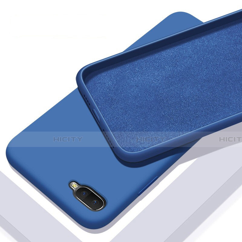 Silikon Hülle Handyhülle Ultra Dünn Schutzhülle 360 Grad Tasche C02 für Oppo K1 Blau Plus