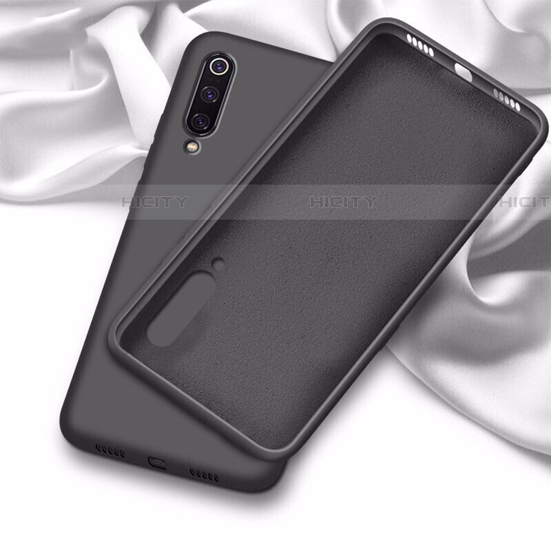 Silikon Hülle Handyhülle Ultra Dünn Schutzhülle 360 Grad Tasche C02 für Samsung Galaxy A70S Schwarz