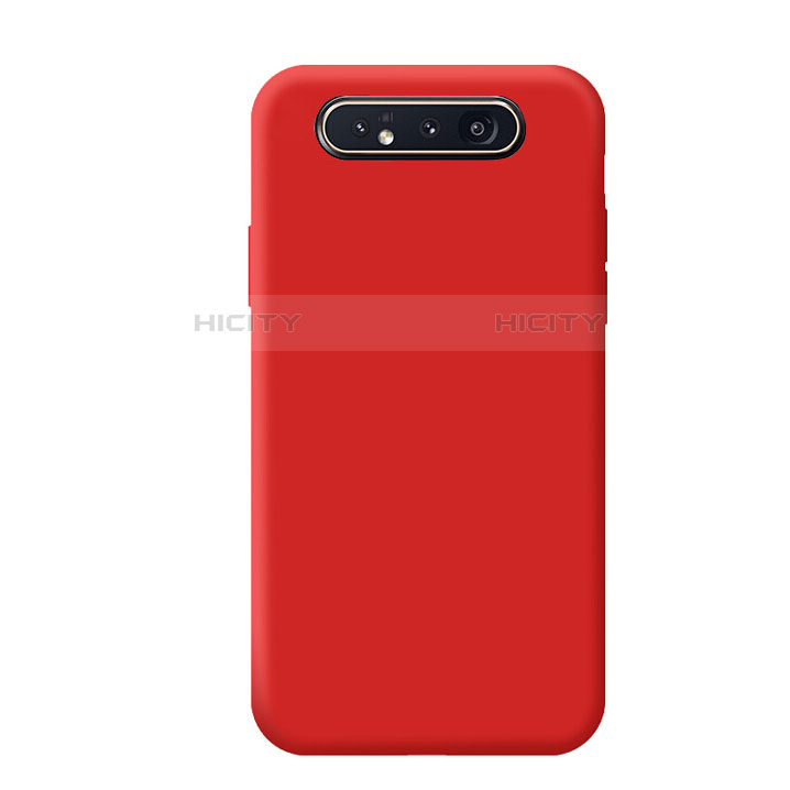 Silikon Hülle Handyhülle Ultra Dünn Schutzhülle 360 Grad Tasche C02 für Samsung Galaxy A80 Rot