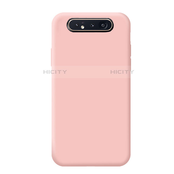 Silikon Hülle Handyhülle Ultra Dünn Schutzhülle 360 Grad Tasche C02 für Samsung Galaxy A90 4G Rosa