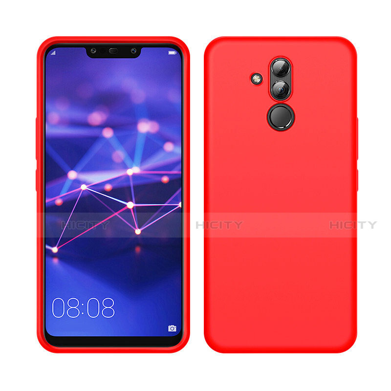 Silikon Hülle Handyhülle Ultra Dünn Schutzhülle 360 Grad Tasche C03 für Huawei Mate 20 Lite Rot Plus