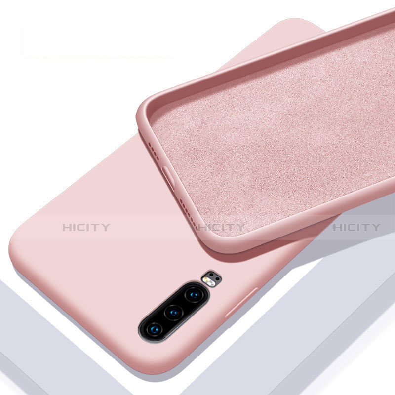 Silikon Hülle Handyhülle Ultra Dünn Schutzhülle 360 Grad Tasche C03 für Huawei P30 Rosa