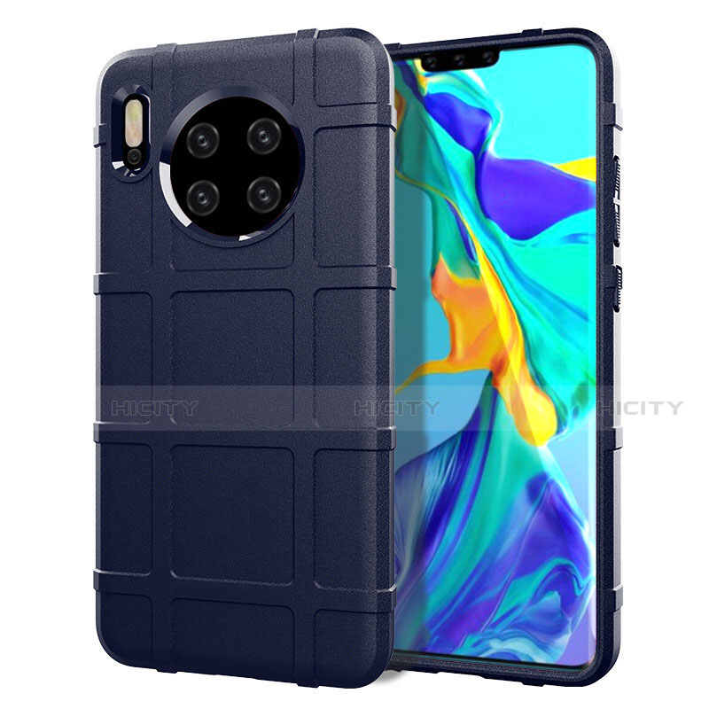 Silikon Hülle Handyhülle Ultra Dünn Schutzhülle 360 Grad Tasche C05 für Huawei Mate 30 5G Blau