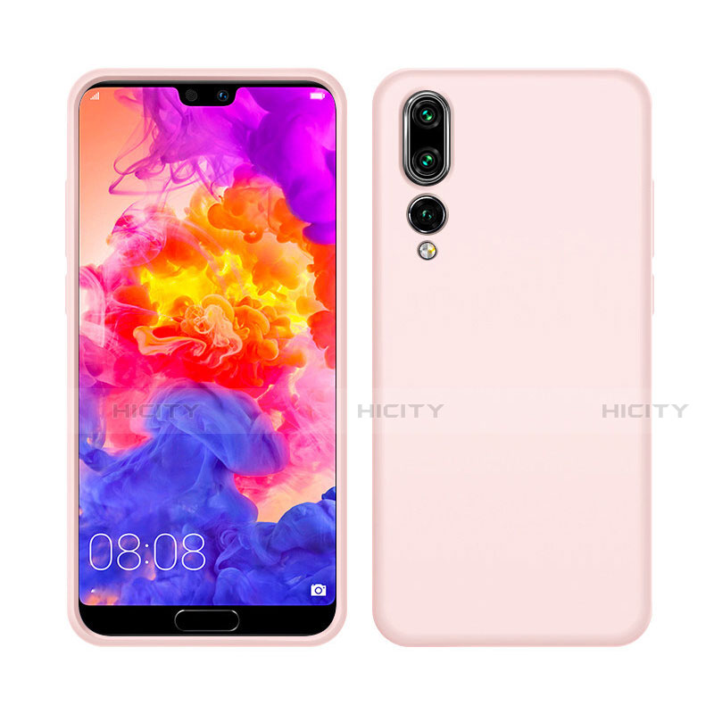 Silikon Hülle Handyhülle Ultra Dünn Schutzhülle 360 Grad Tasche C05 für Huawei P20 Pro Rosa