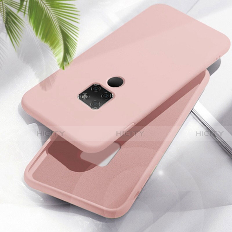 Silikon Hülle Handyhülle Ultra Dünn Schutzhülle 360 Grad Tasche C06 für Huawei Mate 20 Rosa