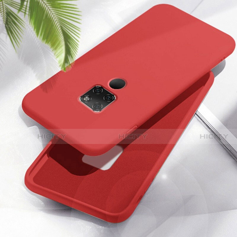 Silikon Hülle Handyhülle Ultra Dünn Schutzhülle 360 Grad Tasche C06 für Huawei Mate 20 Rot