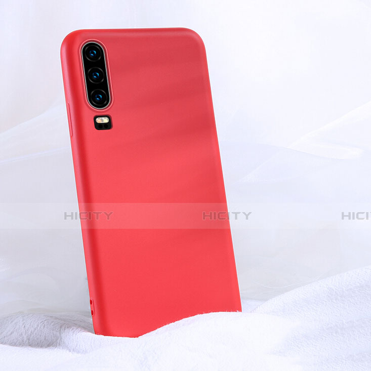 Silikon Hülle Handyhülle Ultra Dünn Schutzhülle 360 Grad Tasche C06 für Huawei P30 Rot