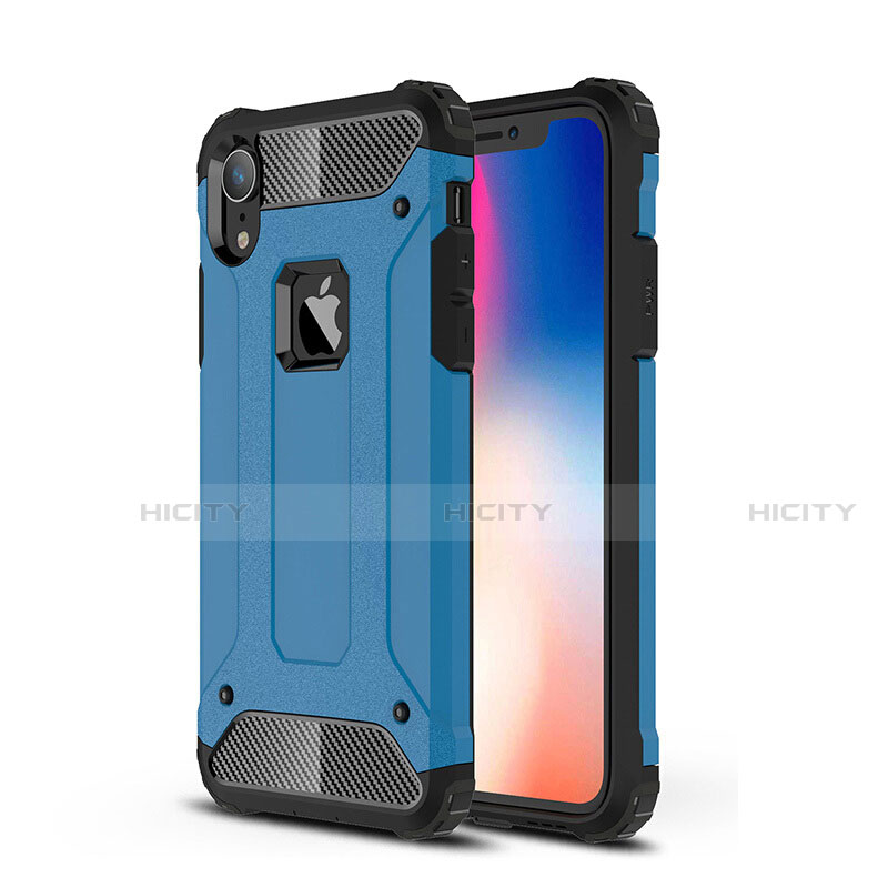 Silikon Hülle Handyhülle Ultra Dünn Schutzhülle 360 Grad Tasche für Apple iPhone XR Hellblau Plus