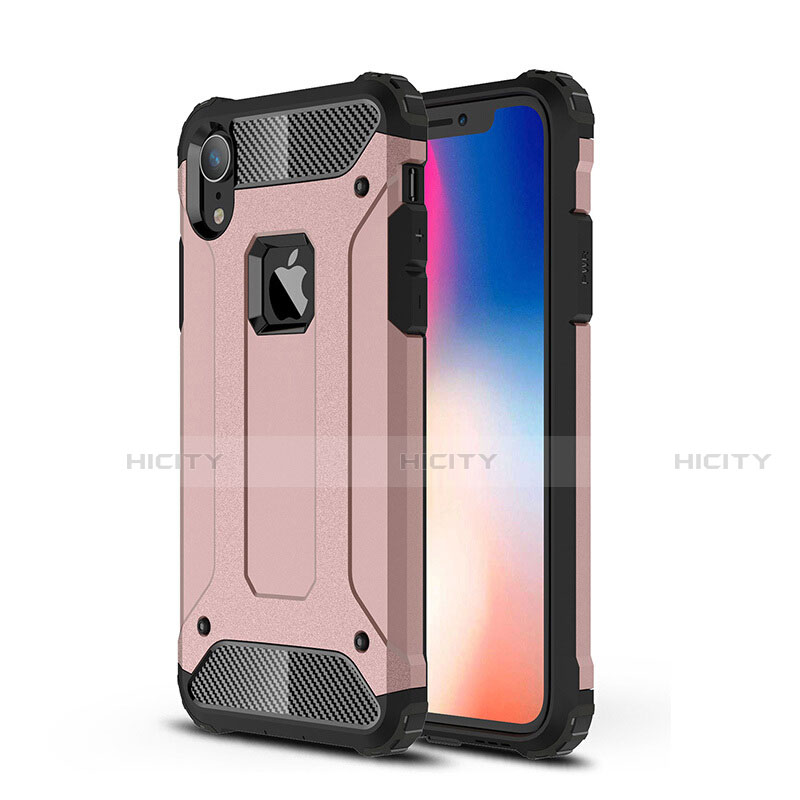 Silikon Hülle Handyhülle Ultra Dünn Schutzhülle 360 Grad Tasche für Apple iPhone XR Rosegold