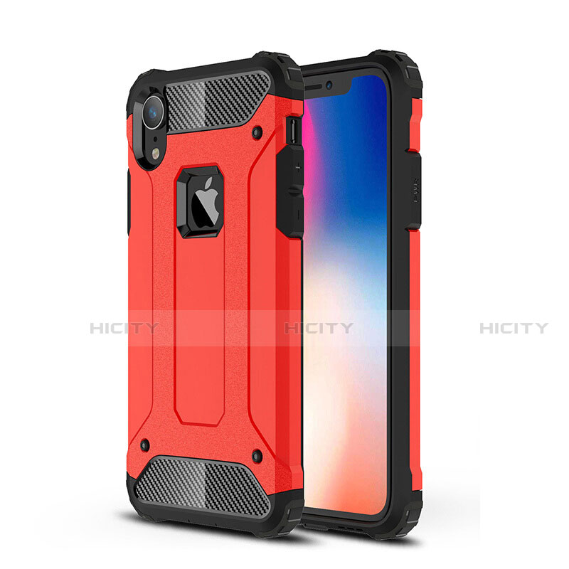 Silikon Hülle Handyhülle Ultra Dünn Schutzhülle 360 Grad Tasche für Apple iPhone XR Rot