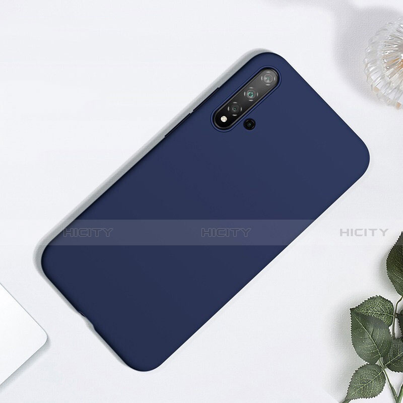 Silikon Hülle Handyhülle Ultra Dünn Schutzhülle 360 Grad Tasche für Huawei Nova 5 Blau