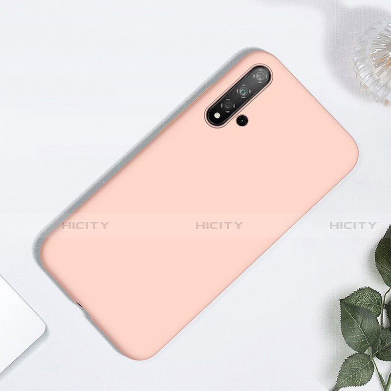 Silikon Hülle Handyhülle Ultra Dünn Schutzhülle 360 Grad Tasche für Huawei Nova 5 Rosegold