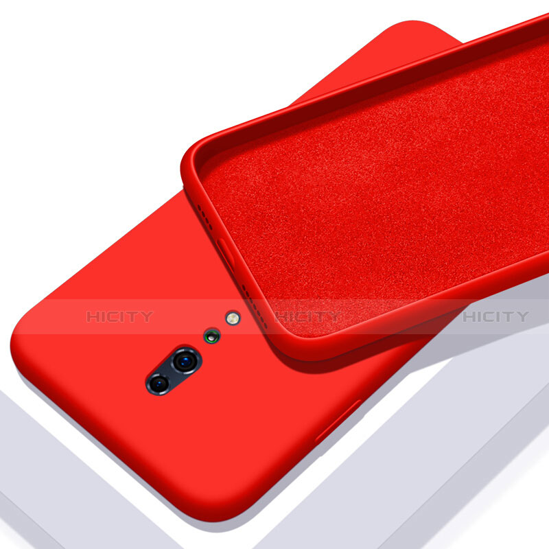 Silikon Hülle Handyhülle Ultra Dünn Schutzhülle 360 Grad Tasche für Oppo Reno Z Rot Plus